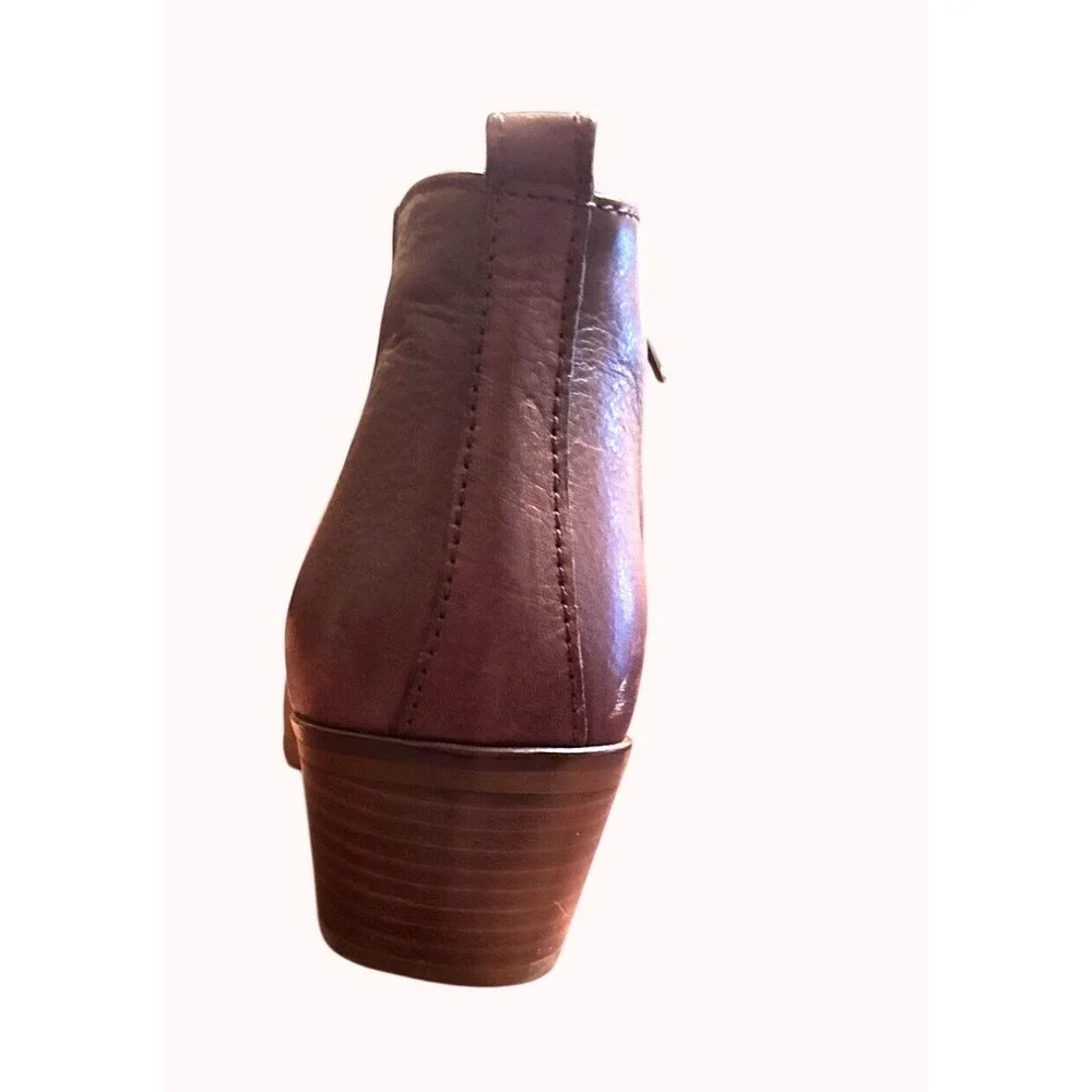 Madewell Woman Suede Leather Brown‎ Ankle Booties Zipper Western Sz 8